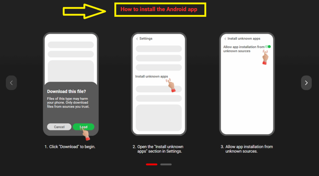 Step-by-step installation of 888Starz app Android 