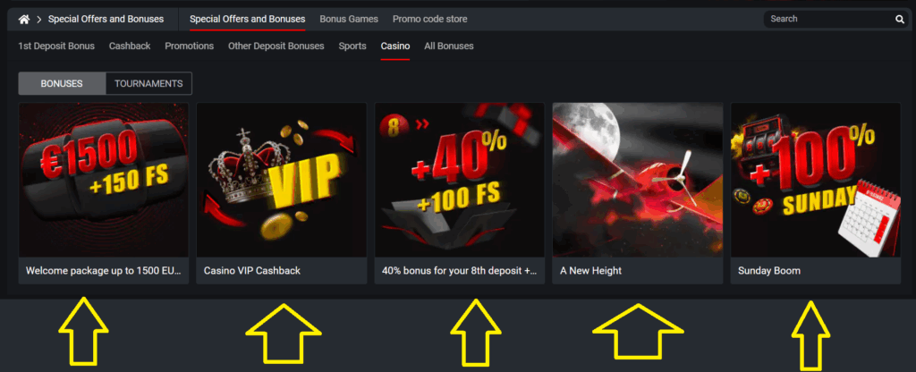 888Starz Bonus for a series of losing bets 